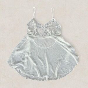 Victoria's Secret Sheer White Lace Babydoll Top